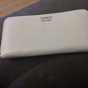 Guess Zip Around wallet  with Gold Logo Neutral colors